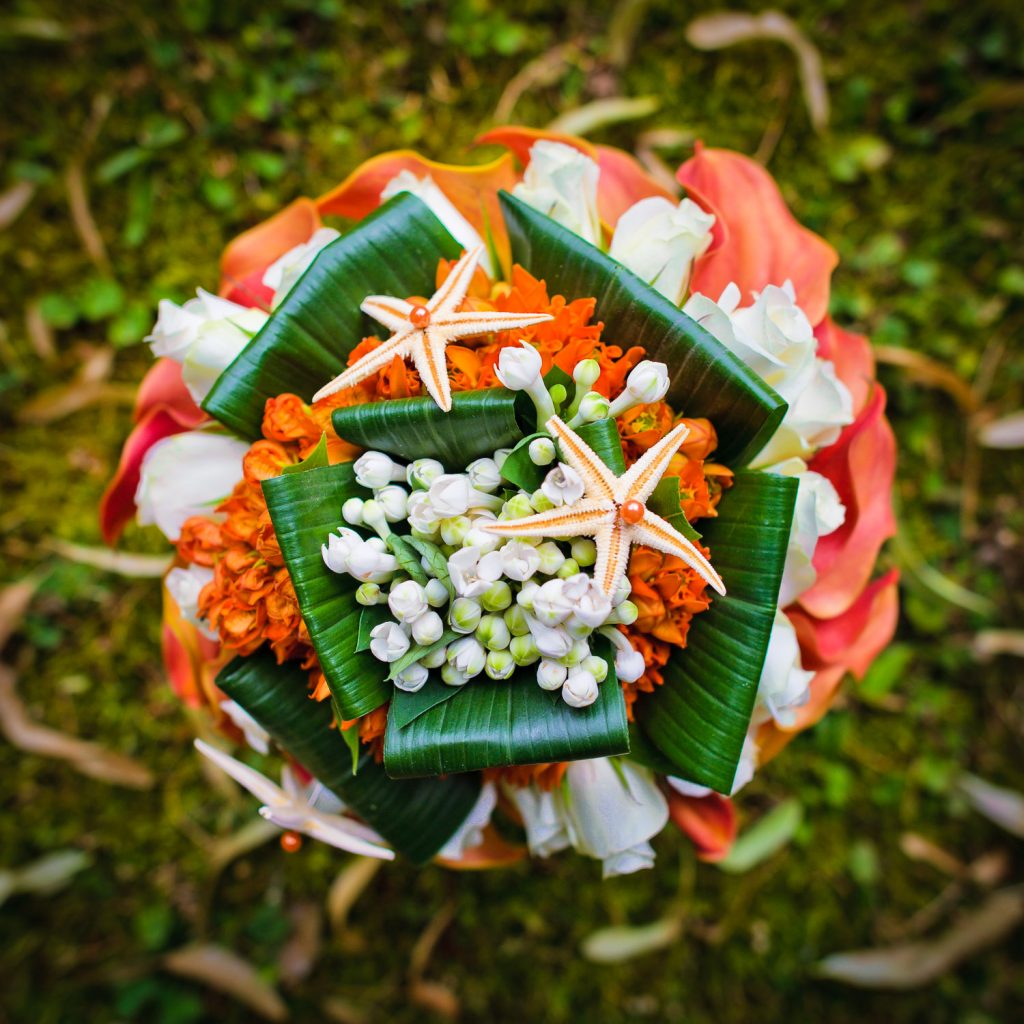 bouquet mariée étoiles de mer