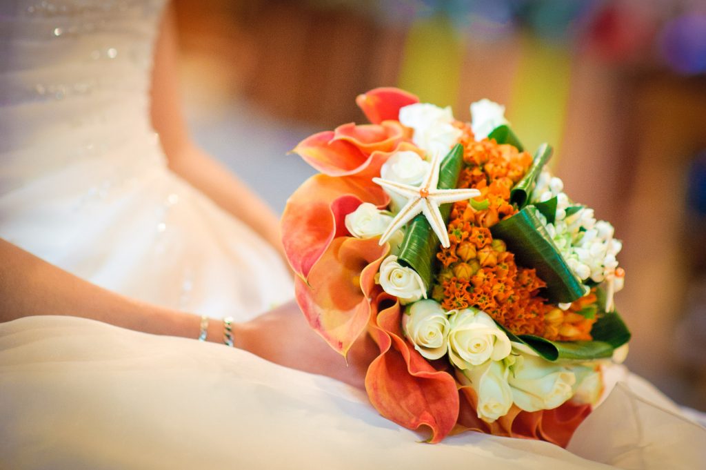 Bouquet mariage orange