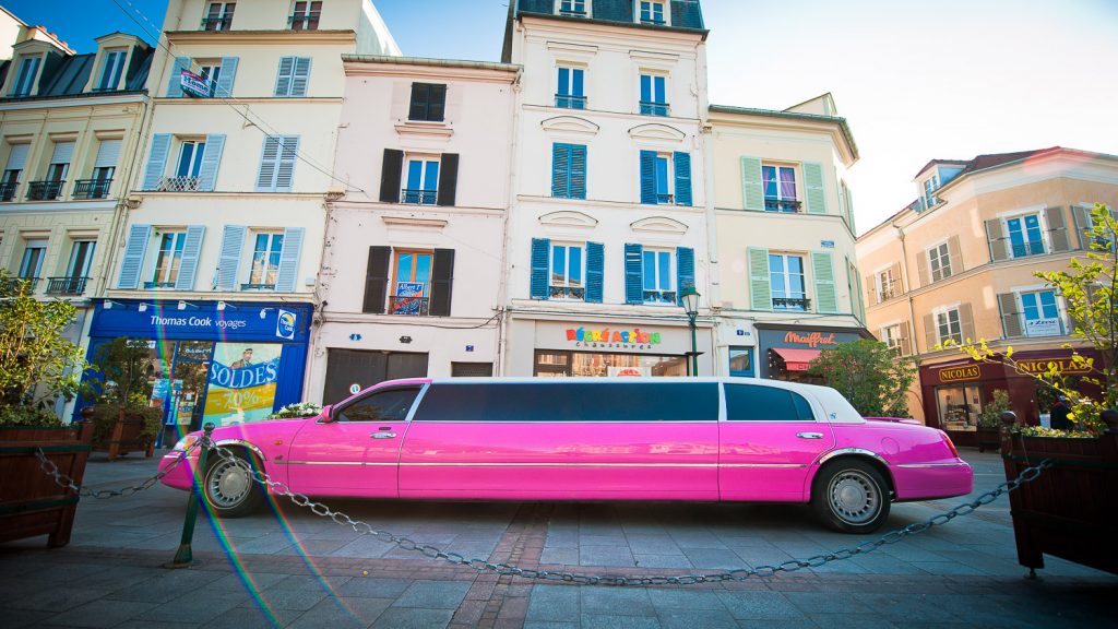 limousine rose mariage