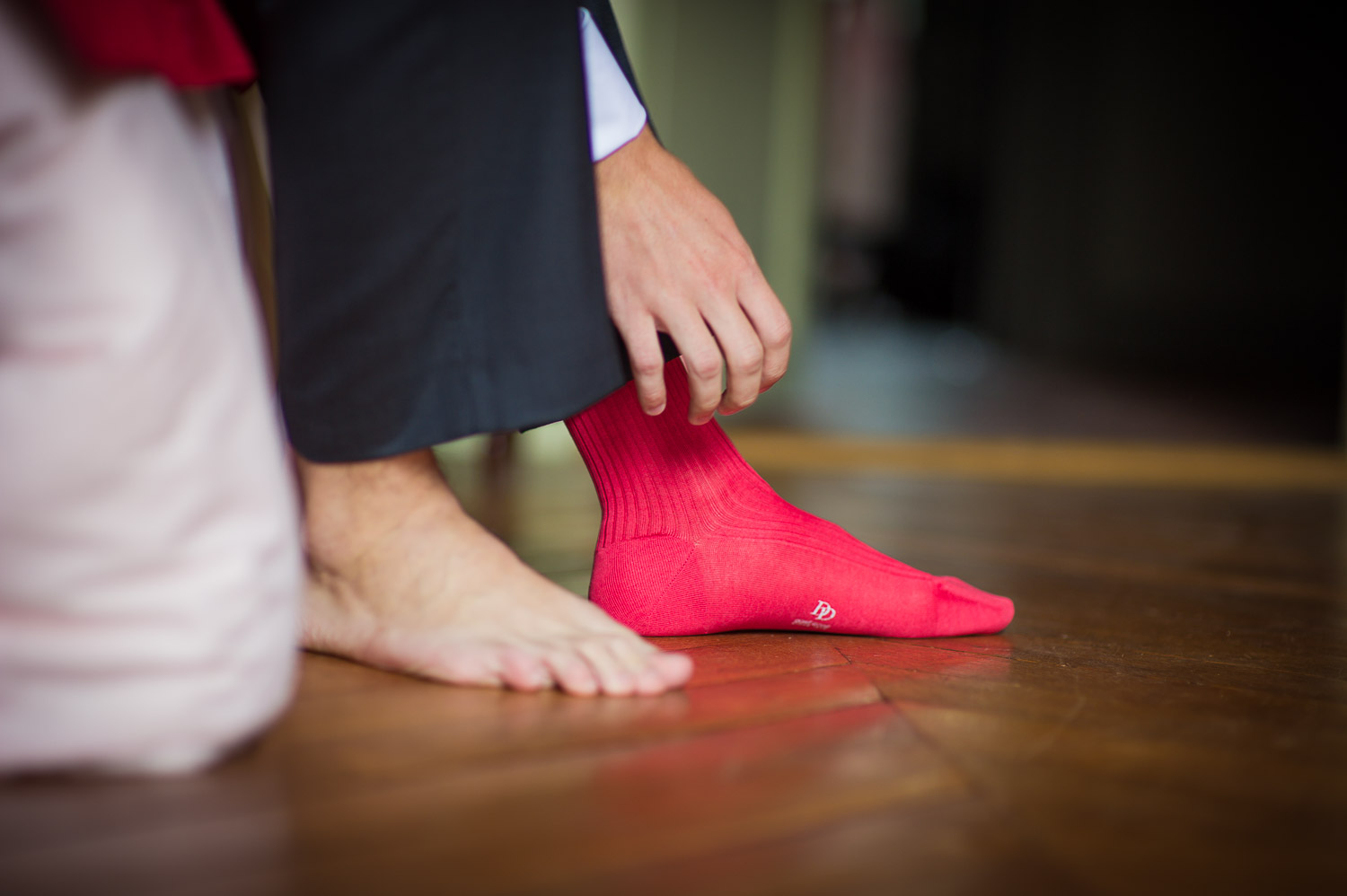 chaussettes fushia mariage