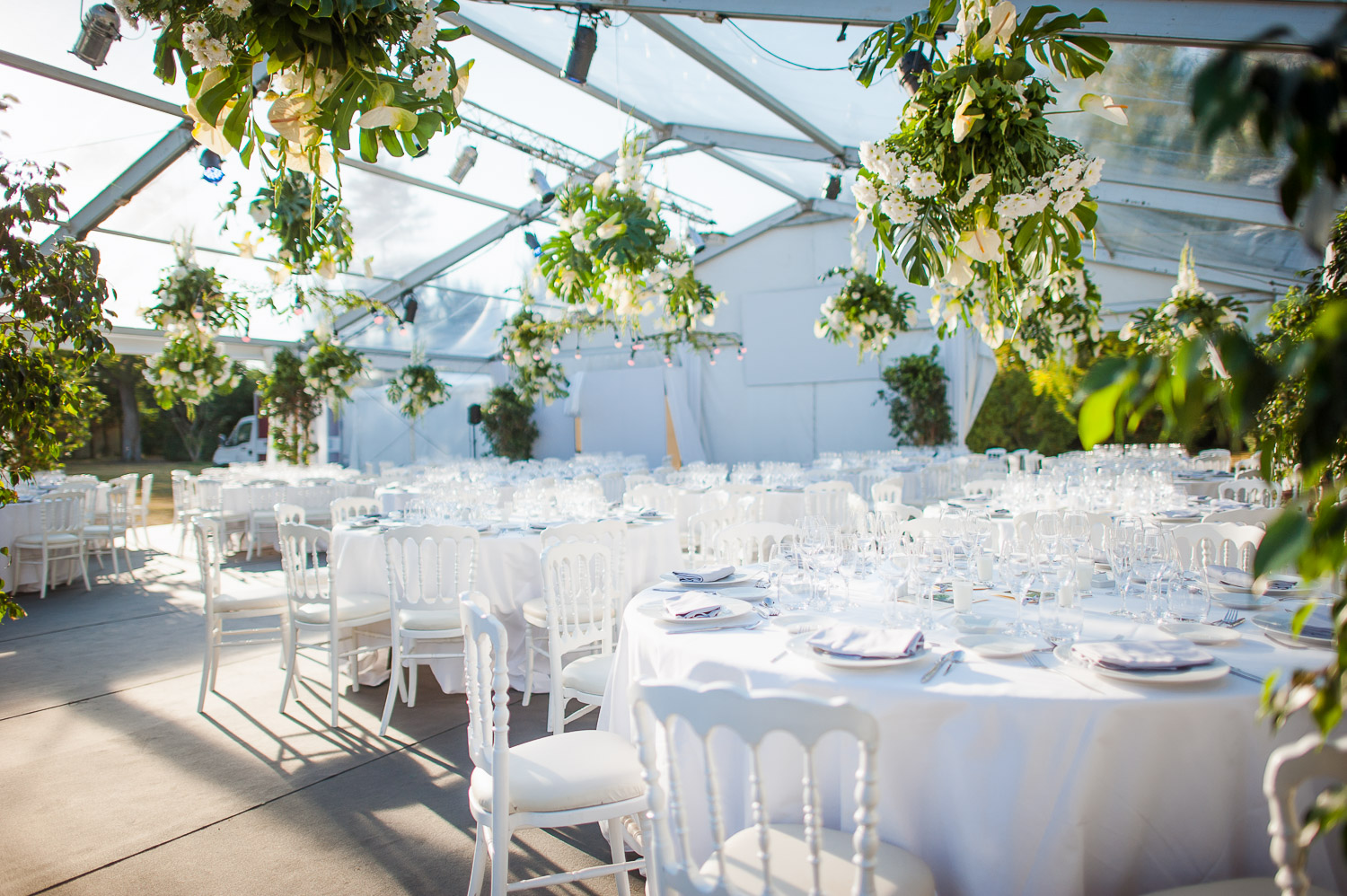 décoration mariage tente cristal