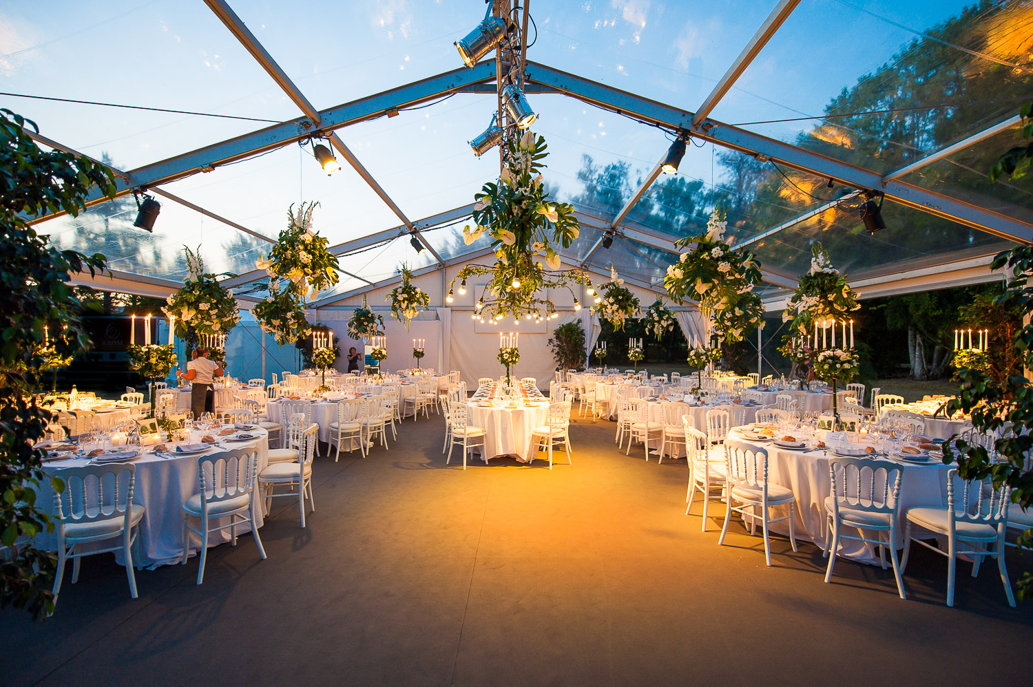 tente cristal mariage ambiance