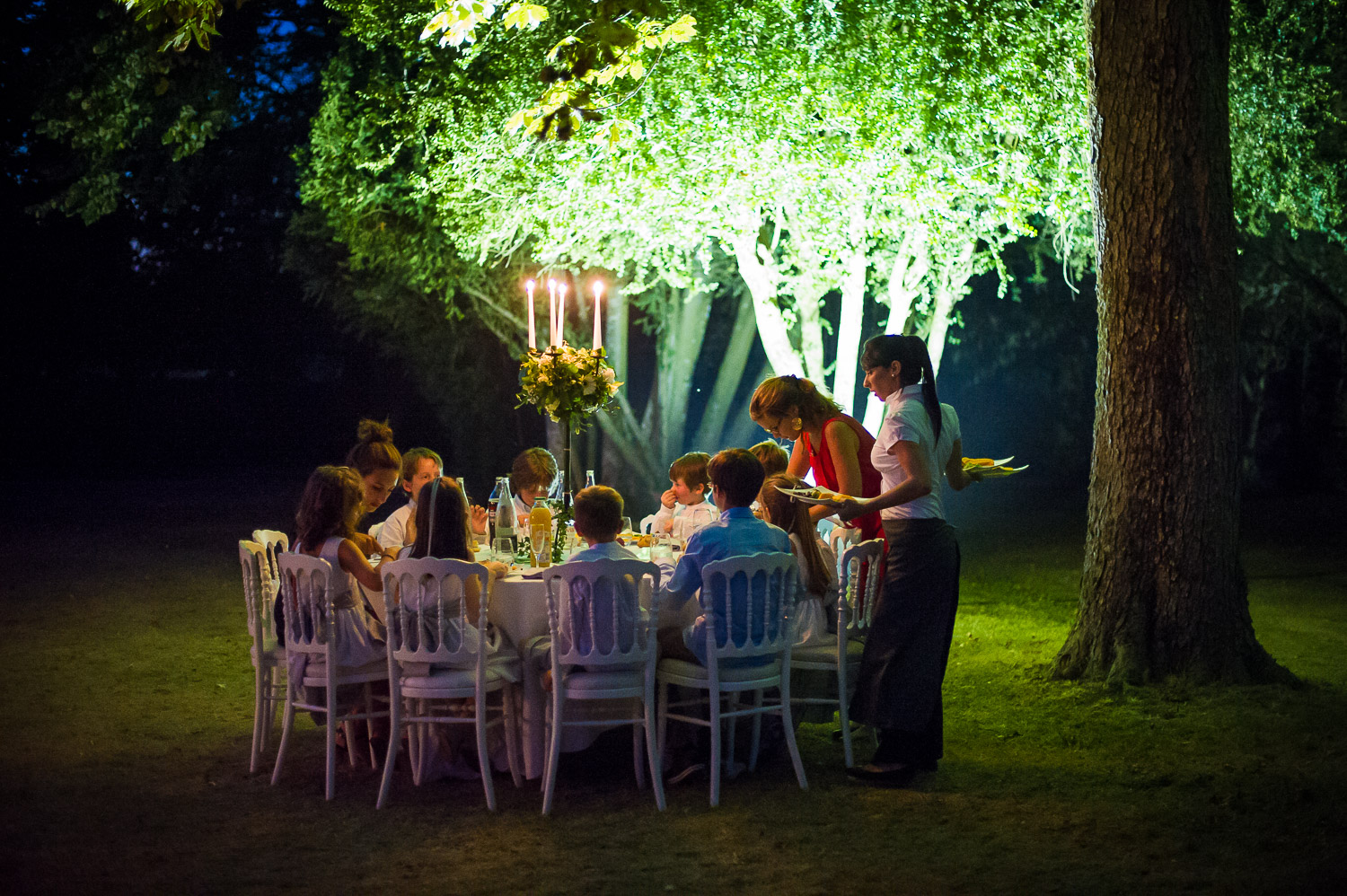 diner enfants extérieur mariage