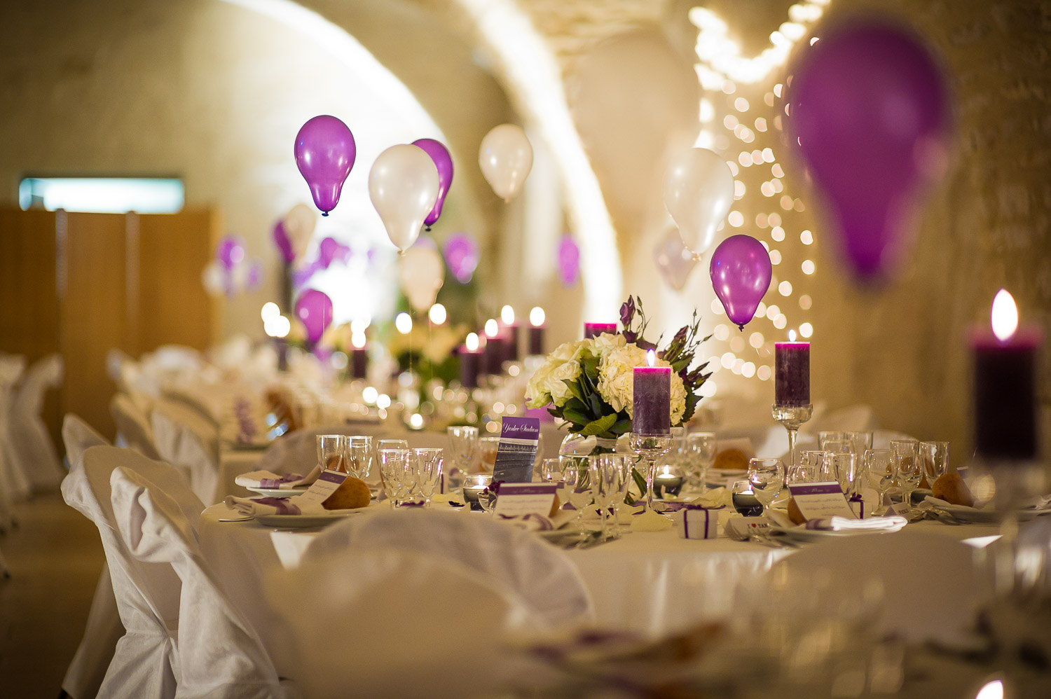 décoration cave voutée mariage