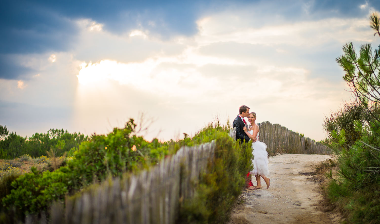 Photos mariage coucher de soleil